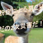 仰天!! 肩こりを招く原因の一つとして花粉症があるんだって!！